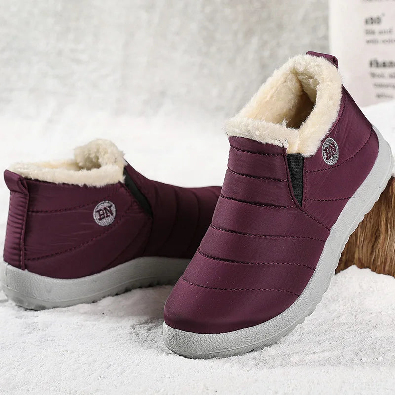 Stay Cozy and Stylish This Winter with Our Women's Waterproof Ankle Snow Boots - Perfect for Any Winter Adventure!